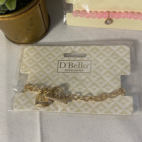 Gold and Pink Bracelet Set - Picture 3 of 5